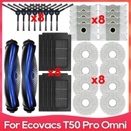 Ecovacs Deebot T50 Pro Omni Robot Vacuum Cleaner Accessories Main Side Brush Hepa Filter Mop Cloth D