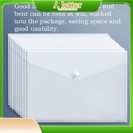 12pcs Clear Plastic Snap Button Envelope File Folder,Transparent Waterproof A4 archive File Folder