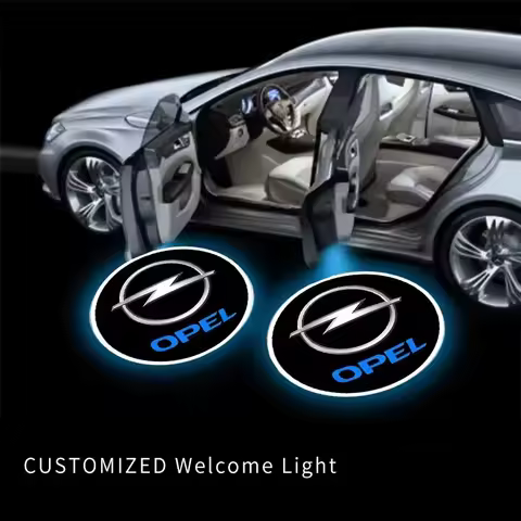 2/4Pcs/SET LED Car Door Projector Light Fit For Opel Vauxhall Logo J H Corsa Astra Mokka-e Frontera 