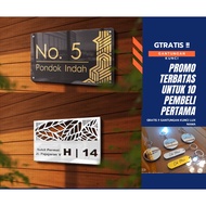 GANTUNGAN HOUSE NUMBER BOARD PREMIUM/ EXCLUSIVE/ NOT ON THE MARKET ACRYLIC MATERIAL/ FREE ACRYLIC NA