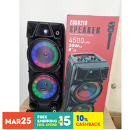 {Ready Stock} ZQS-8210 BTS Wireless Bluetooth Portable Speaker / Super Bass / Wireless Microphone / 