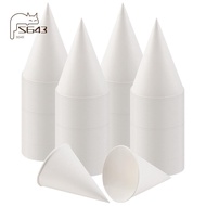 White Paper Cone Cups, Snow Cone Cups,Coated Leakproof Cone Paper Cups for , Shaved Ice, Water 200Pc