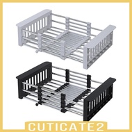 [Cuticate2] over Sink Dish Rack Stainless Steel Dish Drainer for Pots Glasses Bowls