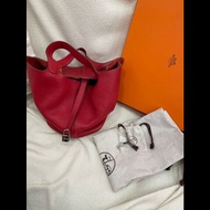 Hermes Picotin 26 Q5國旗紅 銀扣