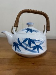 早期香山窯手繪竹葉茶壺/