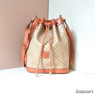 絕版古董包 Celine老花中古水桶包 單肩包 皮革包 斜背復古二手