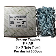 SC99 F+AB 8 X 3" (7cm long) lion brand tapping Screws 8x3