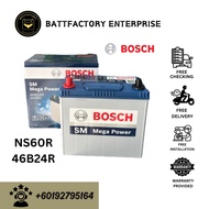 Premium Car Battery Bosch NS60R 46B24R/RS (HighSpec) 52AH CCA480 for Proton Saga, Proton Persona, Pr