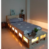 Bed Frame/Single Pallet Bed/Super Single/Queen /King Moving House/Homestay/Dormitory