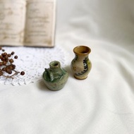 【好日戀物】德國帶回vintage早期手繪陶瓷葉子小花器迷你小花瓶