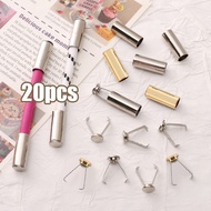 20Pcs Alloy End Stopper Metal Iron Aglet For Jacket Sweater Hoodie