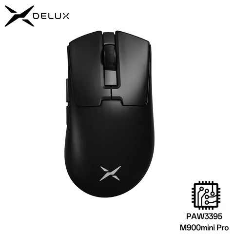 Delux M900mini PRO Wireless Gaming Mouse Ergonomic Ultra-Lightweight 40g PAW3395 8K Hz for Medium to