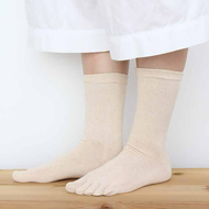日本糸季ORGANIC GARDEN-奶茶色五指襪(兩尺寸可選)