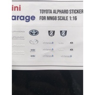 RC Sticker MN68 drift Toyota Alphard 1:12 scale