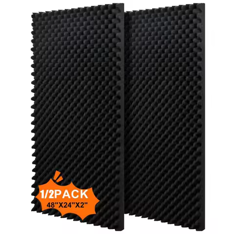 1/2Pack 60x120x5cm Egg Crate Acoustic Foam Panels High Density Studio Sound Absorption Noise Insulat
