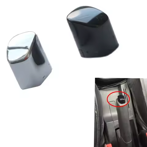 6RD711333A New 1pc Car Handbrake Lever Parking Button Cover Chrome Black Decoration Shell For VW Pol