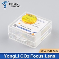 YongLi High-Quality USA ZnSe CO2 Laser Focus Lens CVD Dia.20 for Laser Engraving & Cutting High-Powe