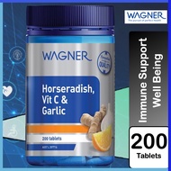 WAGNER Horseradish Vitamin C & Garlic [200 Tablets] Supplements [exp - 2/27]
