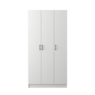 Brightening Star 3 Feet 3 Door Wardrobe Solid Board with 6 Shelves