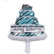 27 inch happy birthday cake foil balloon belon kek