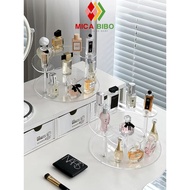 3-tier semicircular round transparent Acrylic perfume rack, cosmetic rack, table tray, lipstick rack
