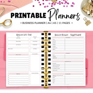 Business Printable Planner PDF Journal Minimalist Printable Planner Insert