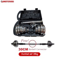 BARBEL 20 KG / DUMBEL 20 KG /DUMBLE 20KG YORK CHROME SET -MR.LAZ7