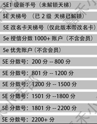 csgo 5e平台 已實名帳號