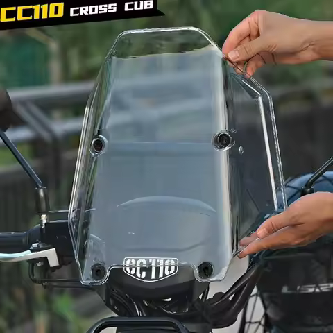 For Honda 110 Cross Cub 110 CC110 CC 110 CC 110CC 2023 Motorcycle Accessories Windshield With Carbon