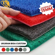 KINGCAN 90x60 - 180x120CM PVC Doormat 15mm Vermicellimie Custom Carpet/ for Main Doors, Terrace, Hou