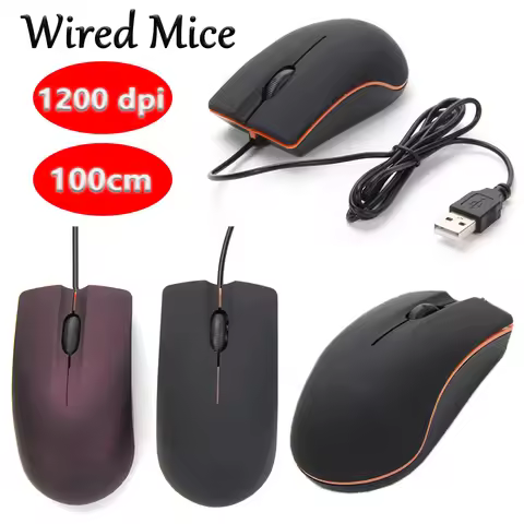 100cm Wired Mice USB 3D Wired Optical Mini Mouse Mice For PC Laptop Computers Compatible for Windows