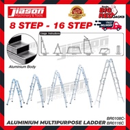 BIGRED BR0108C / BR0110C / BR0112C / BR0114C / BR0116C 8~16 Steps Aluminium Multipurpose Ladder