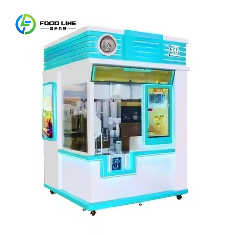 Customized Robotic coffee Vending Machine with Coin Machine Credit Card Payment Advertising Screen C