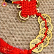 Five Emperor Coin Chain Feng Shui Talent Carrying Luck, Five Emperor Coin Strap - Thread 5 Coins