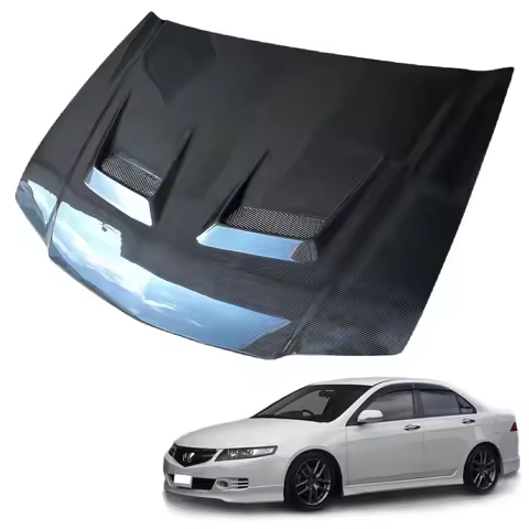 2025 NEW Wholesale Carbon Fiber Hood for Honda Acura TSX Acura CL7 CL9 Modified Open-Hole Design Con