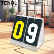 TENOL Tabletop Score Flipper Sports Scoreboard 2 Digit Scoring Board Multipurpose