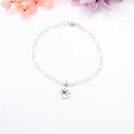 【Angel & Me】幸運 羅盤 指北針 s925 純銀手鍊 腳鍊 生日禮物