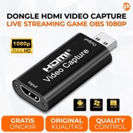 HDMI Video Capture Dongle Input 4K Card USB Game Live Streaming Youtube PS4 PS5