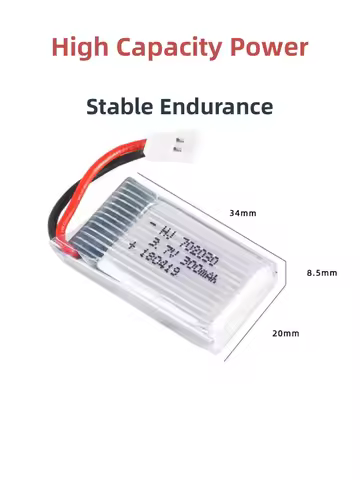 3.7V 300mAH Lipo Battery For U816 F180 E55 FQ777 H107 X11C Remote Controlled Aircraft Drone Batterie