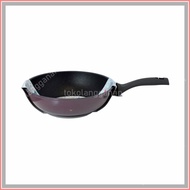 Flonal Diamante Wok Pan 28 Cm - Merah