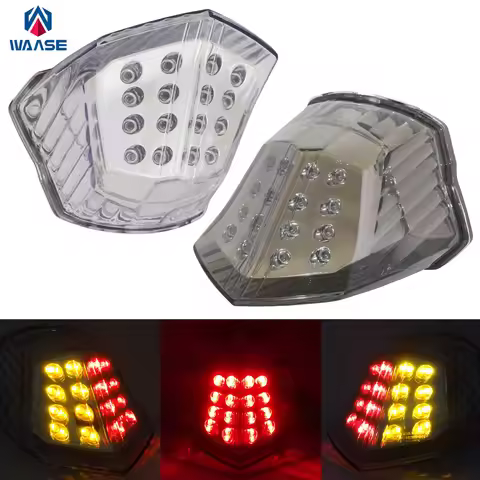 waase Motorcycle E-Mark LED Integrated Tail Brake Turn Signals Light For YAMAHA FZ6R Diversion XJ6 X
