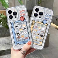 Case for Samsung Galaxy S22 S23 Ultra S22+ S23+ Plus Back Cover Cartoon Cute Cat Dog Aesthetics Clea