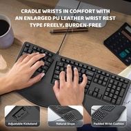 Wired Ergonomic Split Keyboard Ergonomic Keyboard With Wrist Rest 110 Keys Keyboard Gaming Keyboard 