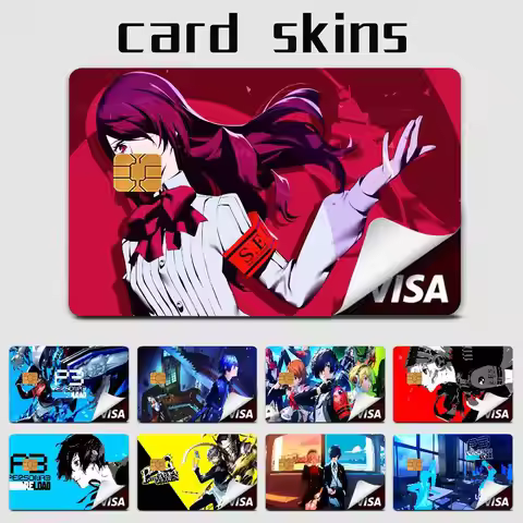 Anime Persona 3 Reload Anmie Sticker Film Skin Cover for Credit Card Debit Bank Card Front