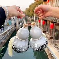 Glass gourd bottle, suitable for milk tea, creative glass gourd bottle for brewing, traditional Chin