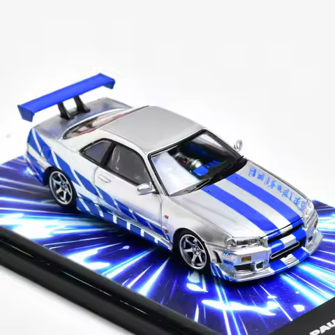 Mega Mega 1:64 Skyline GTR R34 Diecast Model Car