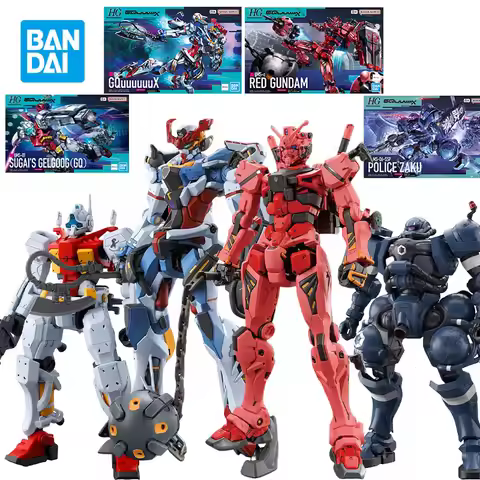 Bandai HG 1/144 GQuuuuuuX Action Figures Red Gundam Mobile Suit Police Zaku Model Kit Sugai's Gelgoo