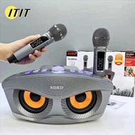 [ITIT] Dual Microphones Speaker, Owl SD306 Wireless Bluetooth Speaker, Portable Dual Microphones Aud