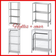 Hyllis 4 Tier Rack 3 Tier Rack Rak Serbaguna Rak Besi Rak Barang Rak Bilik Air Hyllis Cover hyllis