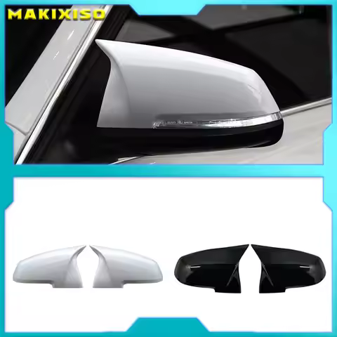 White Rearview Mirror Cover Horn lid For BMW 1 2 3 3GT 4 X1 E84 M2 i3 Series F20 F21 F22 F23 F30 F31